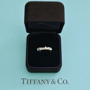 $3300 Tiffany & Co. Etoile Platinum Diamond 4mm Wedding Anniversary Band Ring
